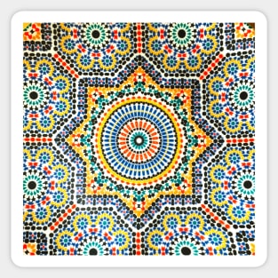 Exotic Colorful Moroccan Tile Design Sticker